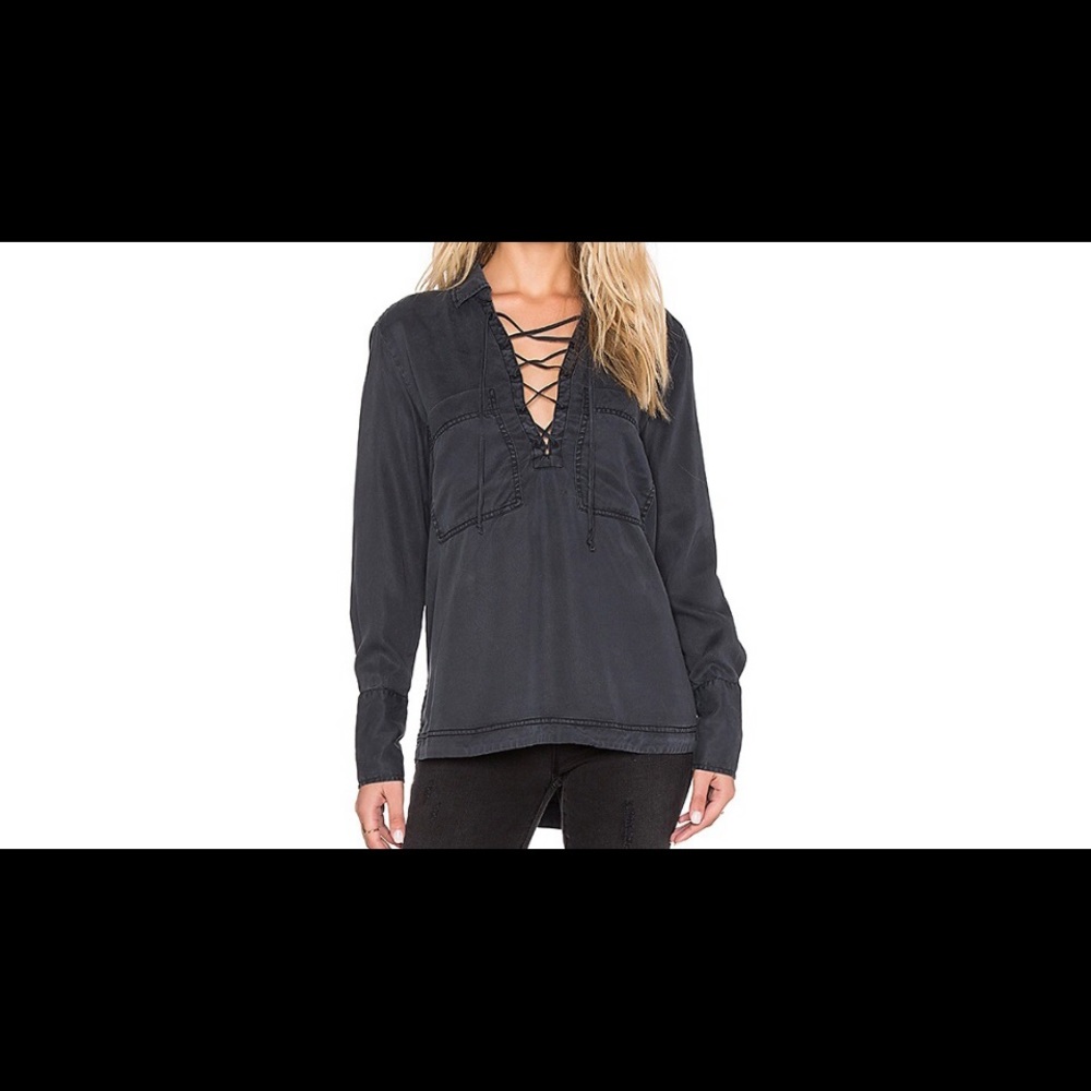 Free People under your spell lace long sleeve top